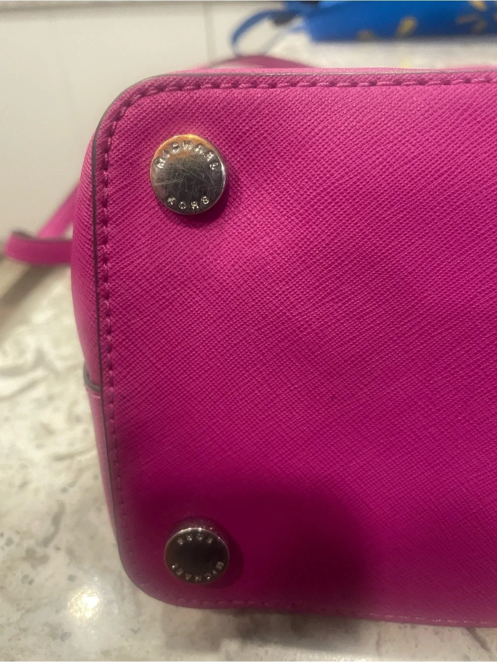 Michael Kors Fuchsia Dome Satchel with Crossbody Strap